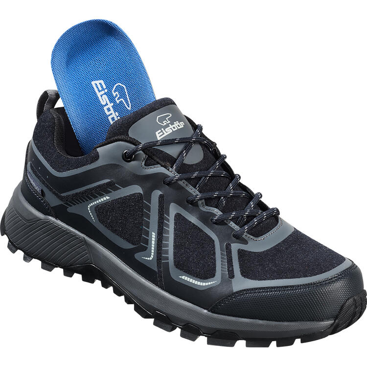 Auf diesem Bild sehen Sie Eisbr Merino-Trekkingschuh niedrig in der Farbe navy