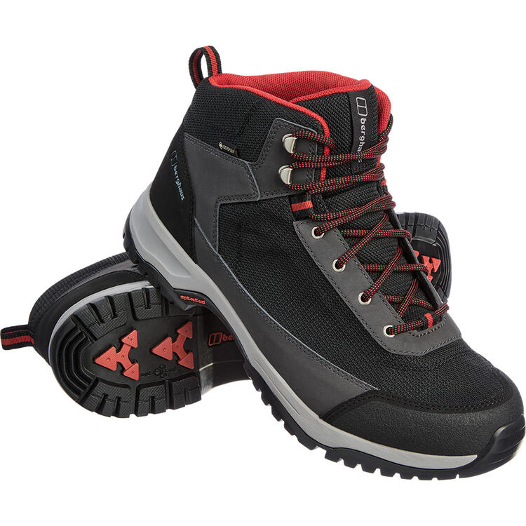 Auf diesem Bild sehen Sie Berghaus Trekkingschuhe GORE-TEX hoch unisex, wasserdicht und atmungsaktiv in der Farbe anthrazit