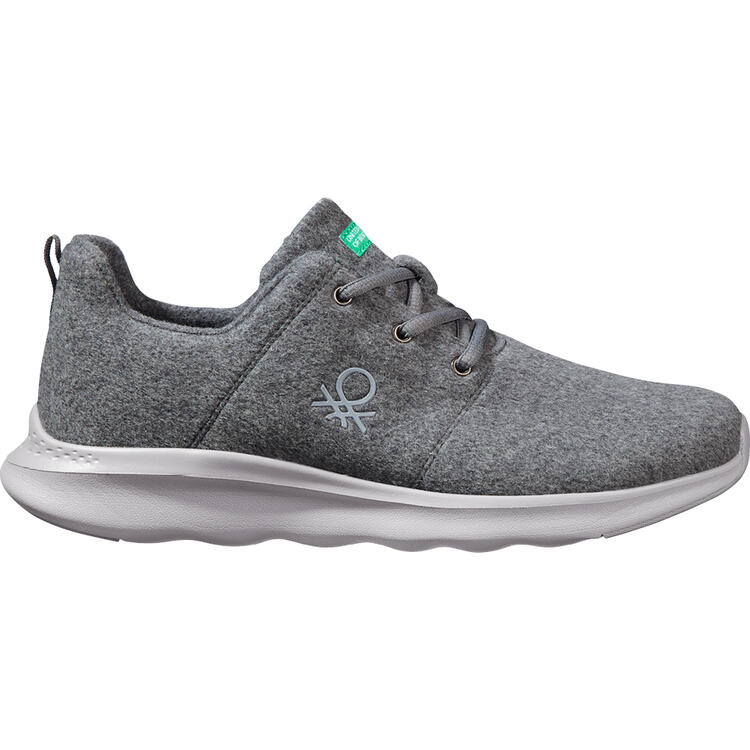 Auf diesem Bild sehen Sie Benetton Merino-Sneaker unisex in der Farbe grau