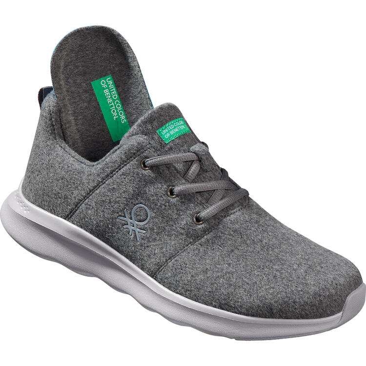 Auf diesem Bild sehen Sie Benetton Merino-Sneaker unisex in der Farbe grau