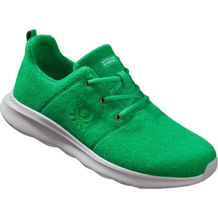 Auf diesem Bild sehen Sie Benetton Merino-Sneaker unisex in der Farbe gr�n