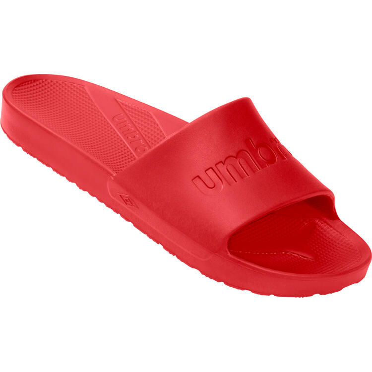 Auf diesem Bild sehen Sie Umbro Bade- und Freizeitpantolette in der Farbe rot