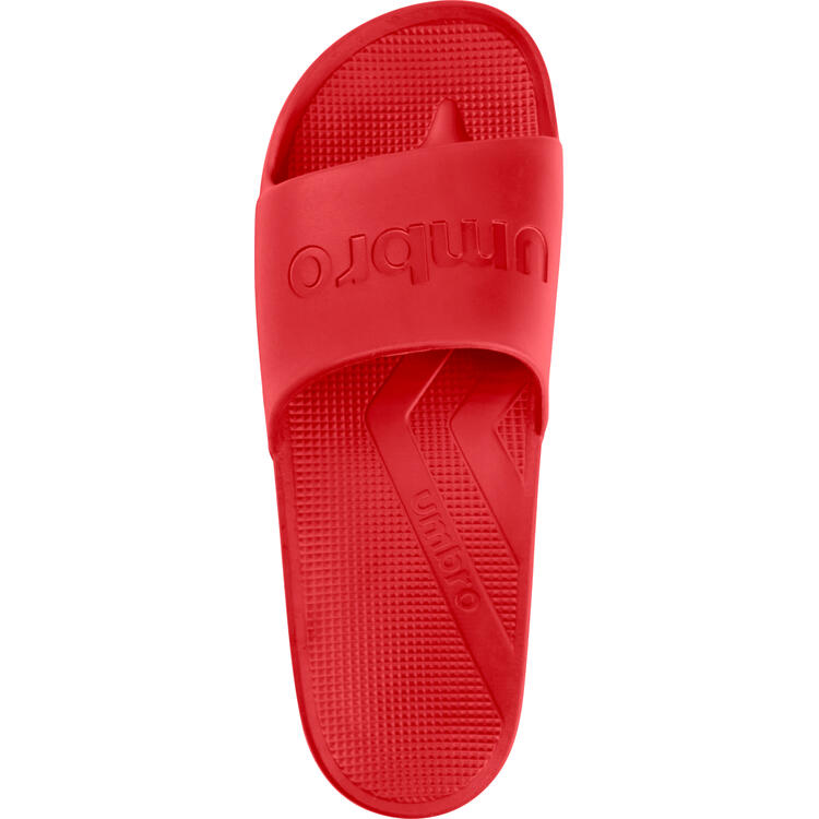 Auf diesem Bild sehen Sie Umbro Bade- und Freizeitpantolette in der Farbe rot
