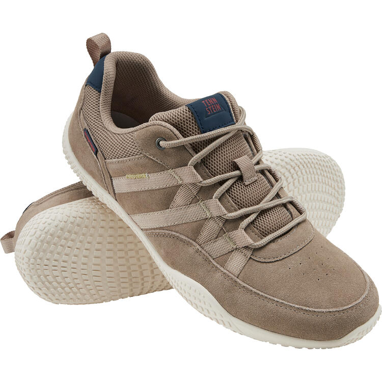Auf diesem Bild sehen Sie Tennstein Leder-Freizeitschuhe unisex, weich und atmungsaktiv in der Farbe beige