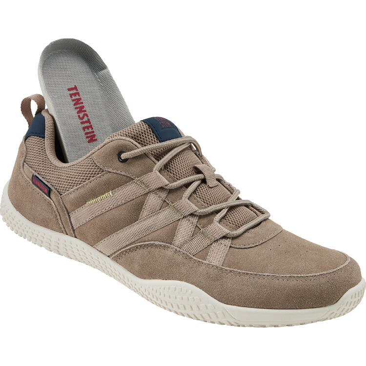 Auf diesem Bild sehen Sie Tennstein Leder-Freizeitschuhe unisex, weich und atmungsaktiv in der Farbe beige