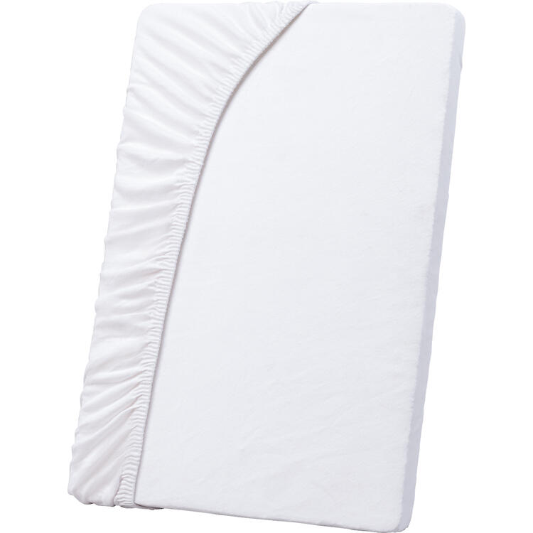 Auf diesem Bild sehen Sie Primbausch 2er Pack Spannleintcher 180 x 190 cm bis 180 x 200 cm in der Farbe wei