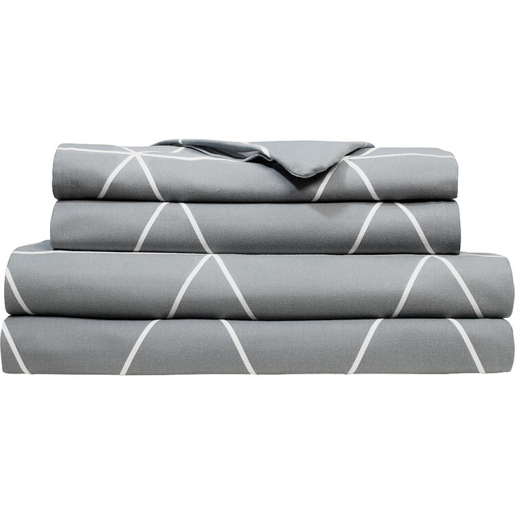 Auf diesem Bild sehen Sie Primbausch 2er Pack Biber-Flanell Bettw�sche in der Farbe anthrazit