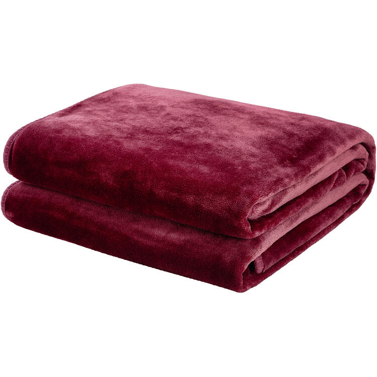 Auf diesem Bild sehen Sie Country Home Collection Kuscheldecke in der Farbe bordeaux