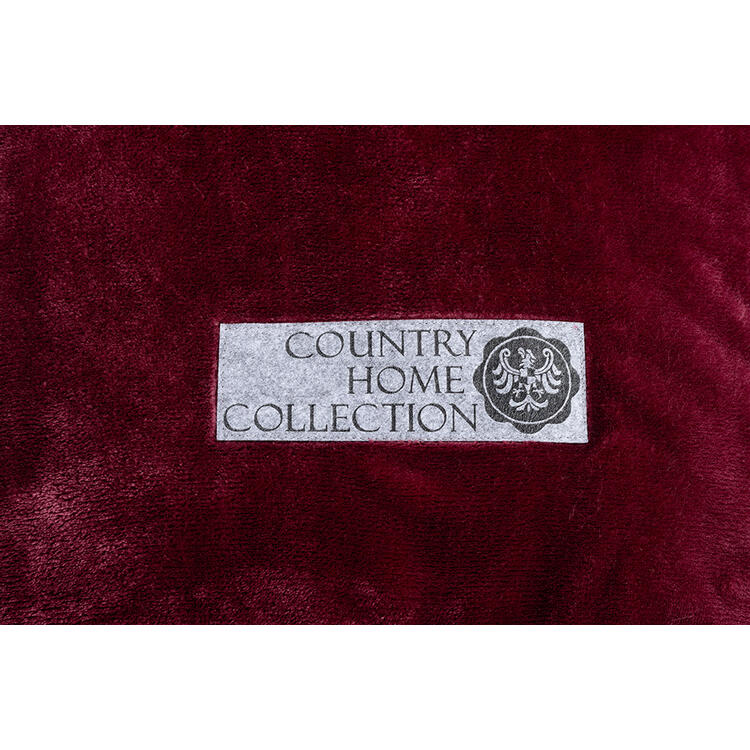 Auf diesem Bild sehen Sie Country Home Collection Kuscheldecke in der Farbe bordeaux