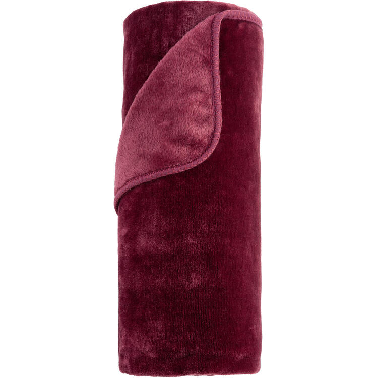 Auf diesem Bild sehen Sie Country Home Collection Kuscheldecke in der Farbe bordeaux