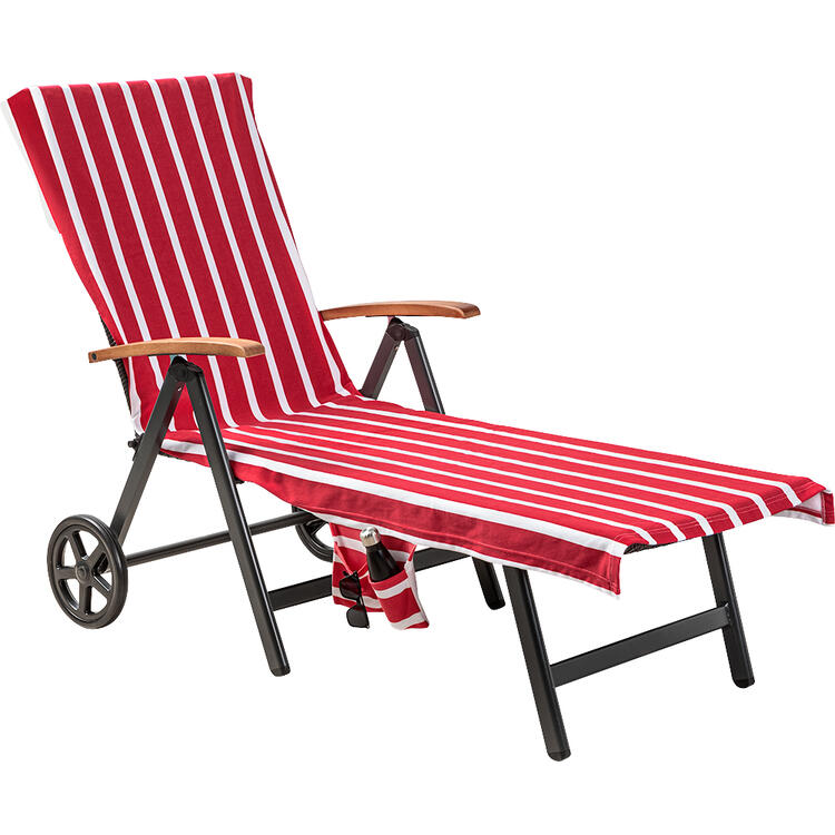 Auf diesem Bild sehen Sie Levora 2er Pack Liegen-Schonbez�ge in der Farbe rot