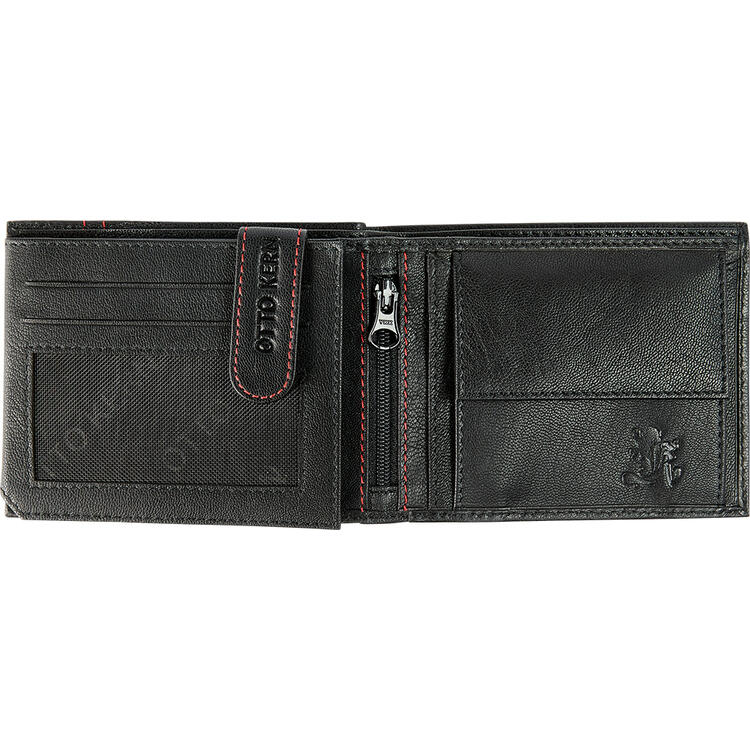 Auf diesem Bild sehen Sie Otto Kern RFID-Ledergeldbrse in der Farbe schwarz