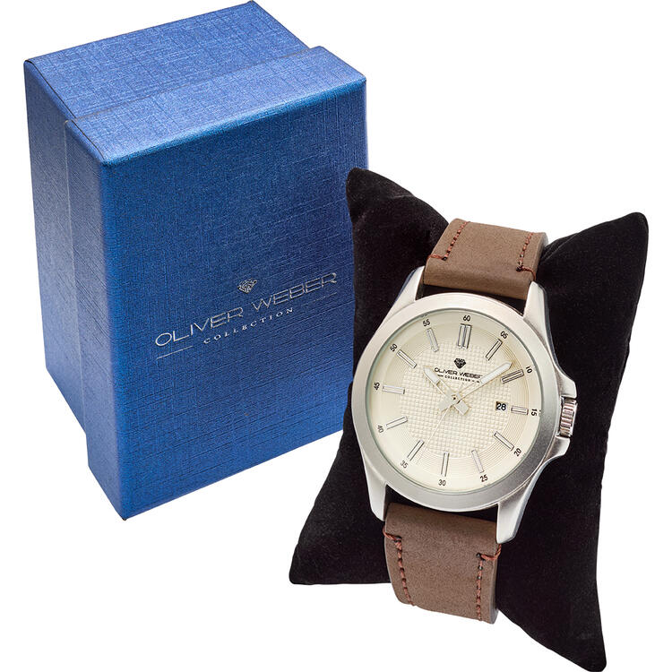 Auf diesem Bild sehen Sie Oliver Weber Herren Armbanduhr in der Farbe natur