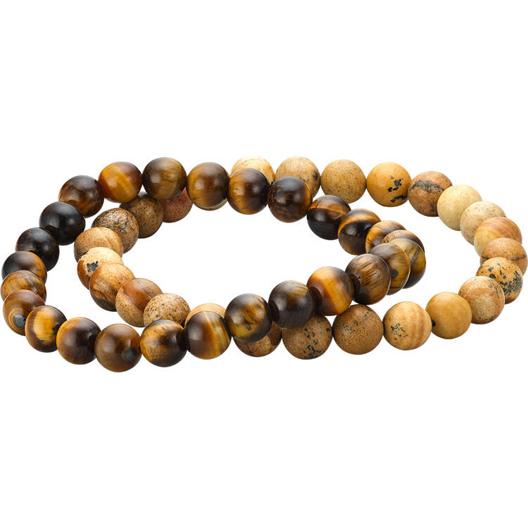 Auf diesem Bild sehen Sie Oliver Weber 2er Pack Halbedelstein-Armband in der Farbe Farb Mix