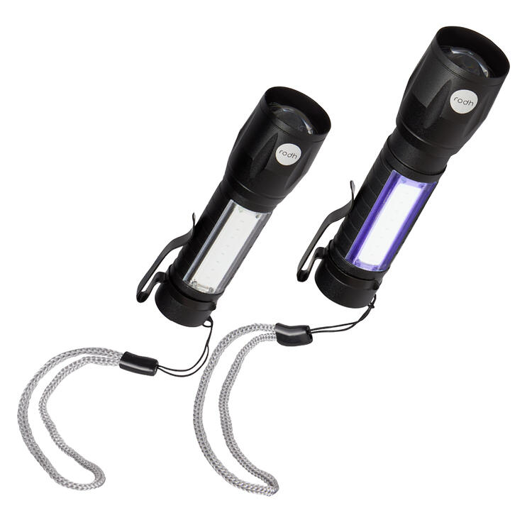 Auf diesem Bild sehen Sie Rodh Doppelpack Taschenlampe LED/UV in der Farbe schwarz