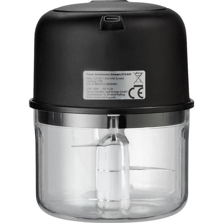 Auf diesem Bild sehen Sie Cuttello Power-Zerkleinerer in der Farbe schwarz