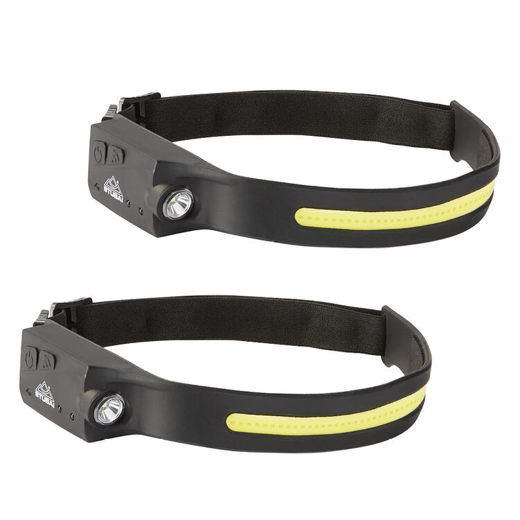 Auf diesem Bild sehen Sie Stubai 2er Pack LED-Stirnlampen in der Farbe schwarz