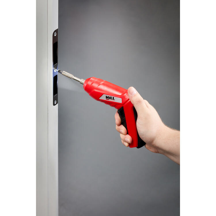 Auf diesem Bild sehen Sie GRATIS* HILL 46-teiliges Akku-Schrauber-Set in der Farbe rot