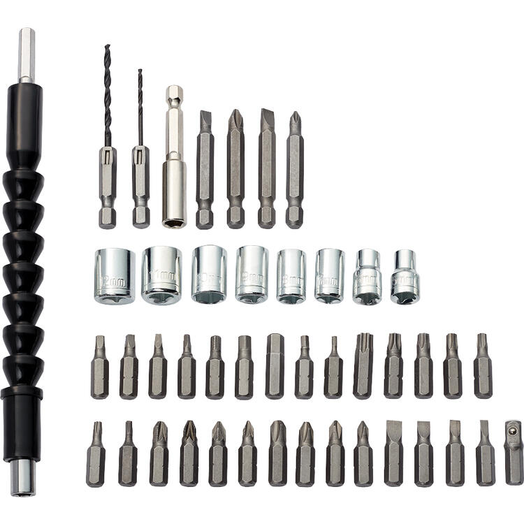 Auf diesem Bild sehen Sie GRATIS* HILL 46-teiliges Akku-Schrauber-Set in der Farbe rot