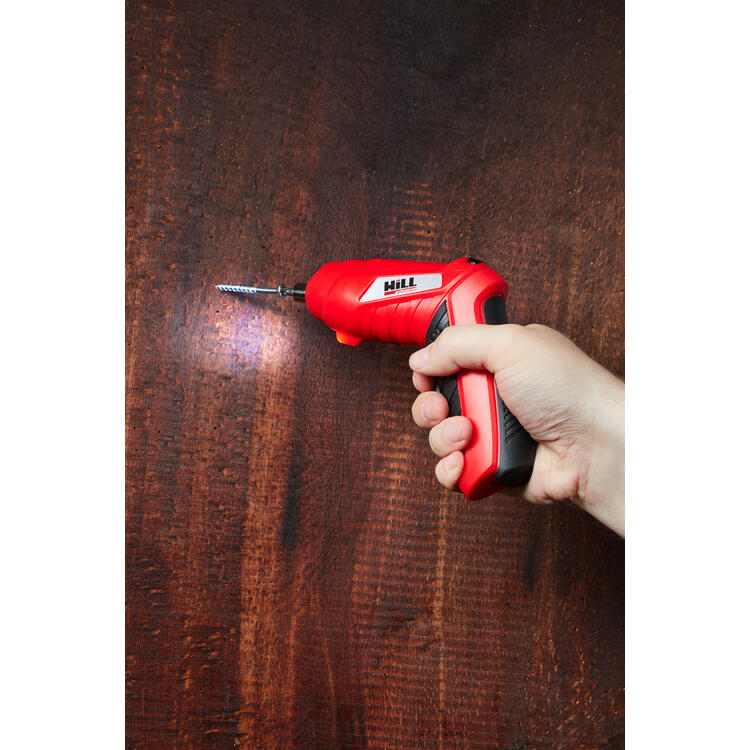 Auf diesem Bild sehen Sie GRATIS* HILL 46-teiliges Akku-Schrauber-Set in der Farbe rot