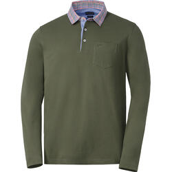 Franco Bettoni Herren Poloshirt mit Hemdkragen langarm