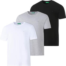 Benetton 3er Pack Undershirts, weich und angschmiegsam