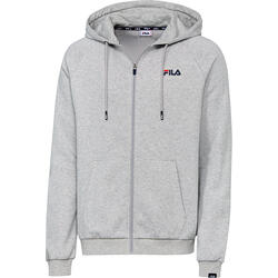 Auf diesem Bild sehen Sie FILA Sweatjacke mit Kapuze unisex in der Farbe grau-melange