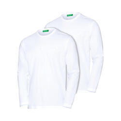 Benetton 2er Pack Herren Langarm-Shirts günstig online kaufen