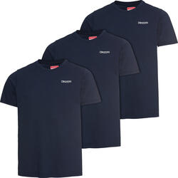 Kappa 3er Pack T-Shirts unisex, pflegeleicht aus 100% Baumwolle