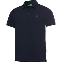 Auf diesem Bild sehen Sie Benetton Poloshirt kurzarm unisex, unifarben aus 100% Baumwolle&nbsp; in der Farbe marine