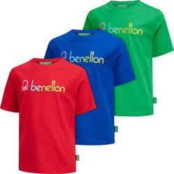 Benetton 3er Pack Kinder T-Shirts - Farbe: bunt