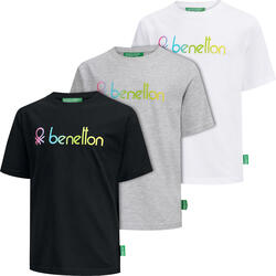 Benetton 3er Pack Kinder T-Shirts - Farbe: gemischt