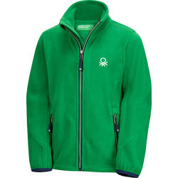 Benetton Kinder Fleecejacke, atmungsaktiv und schnelltrocknend - Farbe: grün