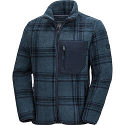 Chiemsee Herren Karo Fleecejacke - Farbe: petrol