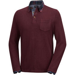 HENSON&HENSON Herren Pullover mit Hemdkragen, feine Strickqualität aus reinem Naturmaterial