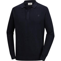 Jacques Britt Herren Strick-Poloshirt langarm