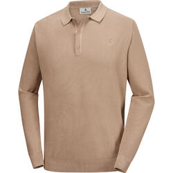 Jacques Britt Herren Strick-Poloshirt langarm