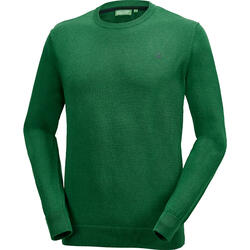 Benetton Herren Pullover Rundhals, mit feinem Strick aus 100% Baumwolle - Farbe: grün