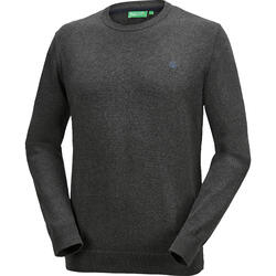 Benetton Herren Pullover Rundhals, mit feinem Strick aus 100% Baumwolle - Farbe: anthrazit
