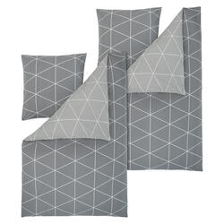 Auf diesem Bild sehen Sie Primbausch 2er Pack Biber-Flanell Bettw�sche in der Farbe anthrazit