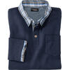 HENSON&HENSON Herren Pullover mit Hemdkragen