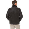 Auf diesem Bild sehen Sie Bugatti Herren Leder-Steppjacke in der Farbe dunkelbraun