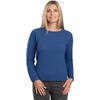 Auf diesem Bild sehen Sie Belmina Damen Reliefpullover in der Farbe royalblau