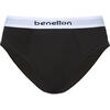 Auf diesem Bild sehen Sie Benetton 3er Pack Herren Slips in der Farbe schwarz