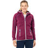 Auf diesem Bild sehen Sie Spitzbergen Damen Kapuzen-Strickfleecejacke in der Farbe beere melange