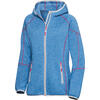 Auf diesem Bild sehen Sie Spitzbergen Damen Kapuzen-Strickfleecejacke in der Farbe blau-melange