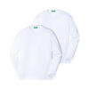 Auf diesem Bild sehen Sie Benetton 2er Pack Herren Langarm-Shirts in der Farbe wei�