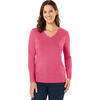 Auf diesem Bild sehen Sie Jacques Britt Damen Pullover mit V-Ausschnitt in der Farbe pink