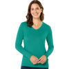 Auf diesem Bild sehen Sie Jacques Britt Damen Pullover mit V-Ausschnitt in der Farbe mintgr�n