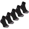 Auf diesem Bild sehen Sie 5er Pack Wilson Socken tief f�r Damen und Herren  in der Farbe schwarz